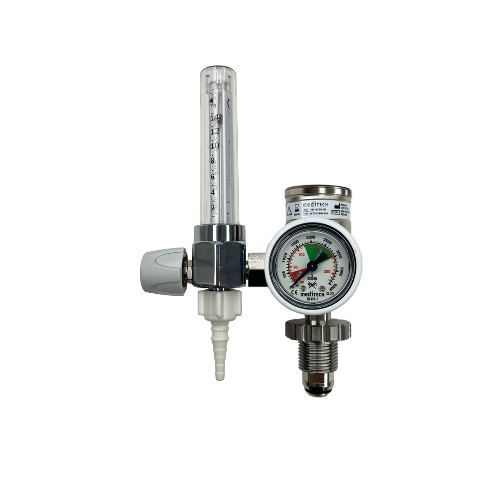 Pin Index Side Entry Regulator Incl. Bobbin Flow Meter